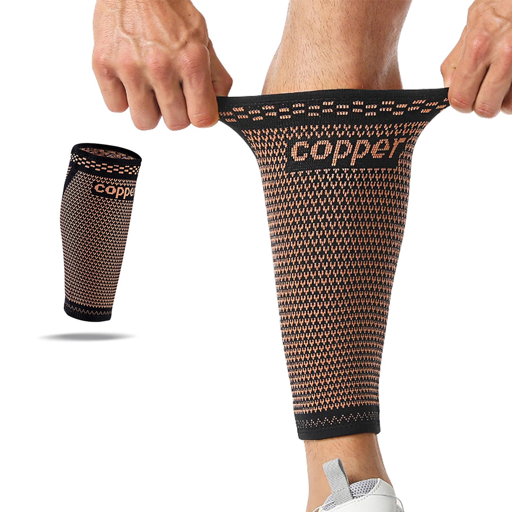 Seated Calf Raise - 1pc Copper Calf Compression Sleeves for