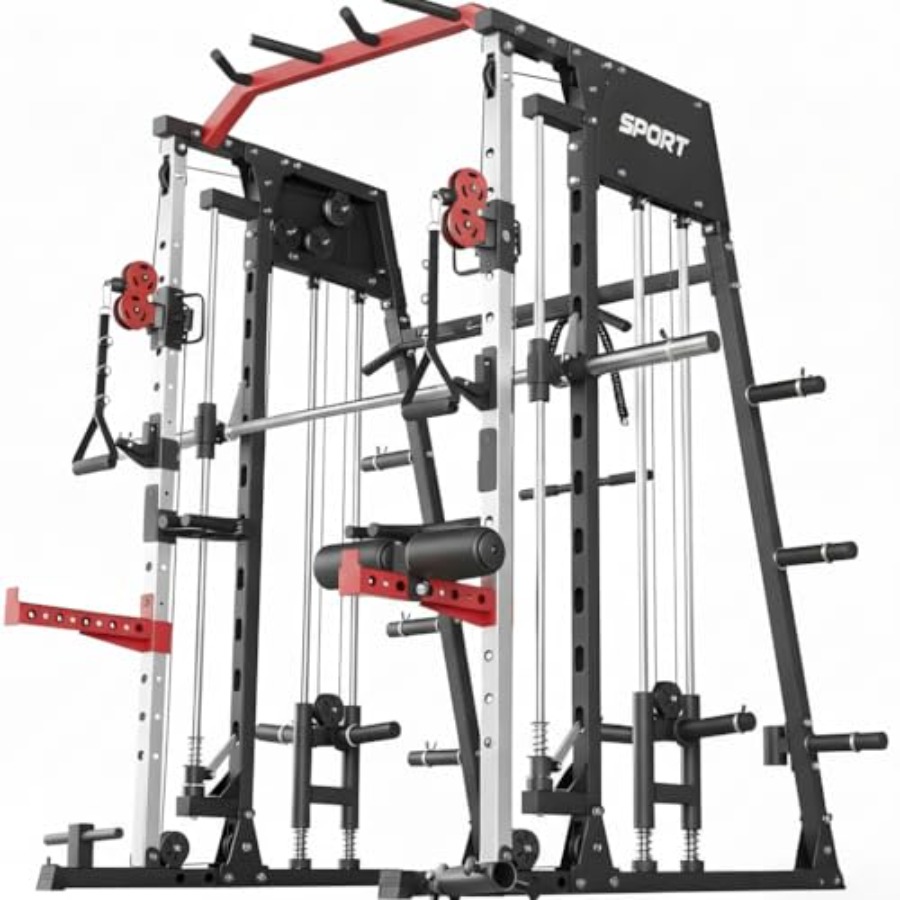 Home Gym Rack With Cables - Smith Machine Home Gym All in