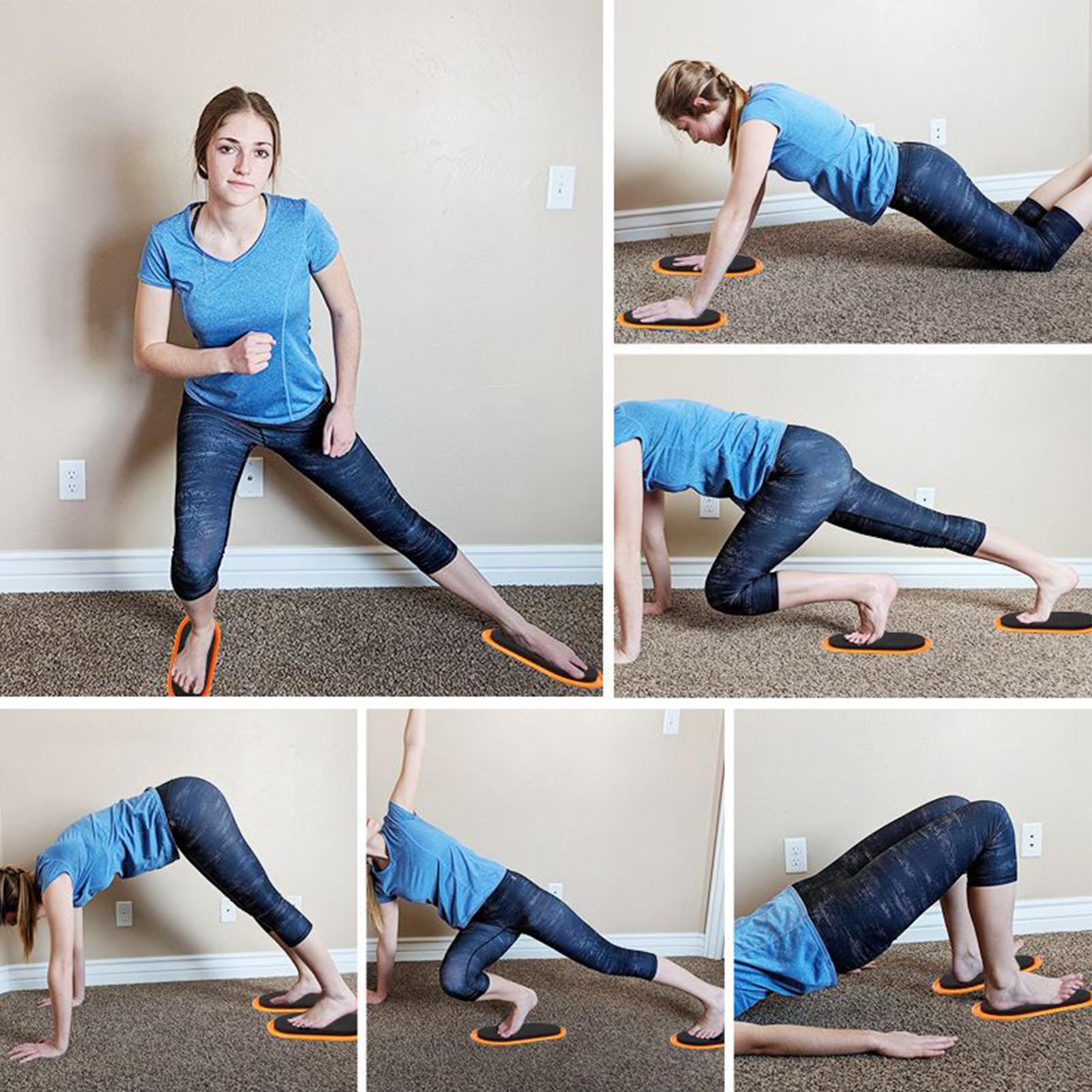 Home Gym Routine - Core Sliders Oval Shape Workout Gliders