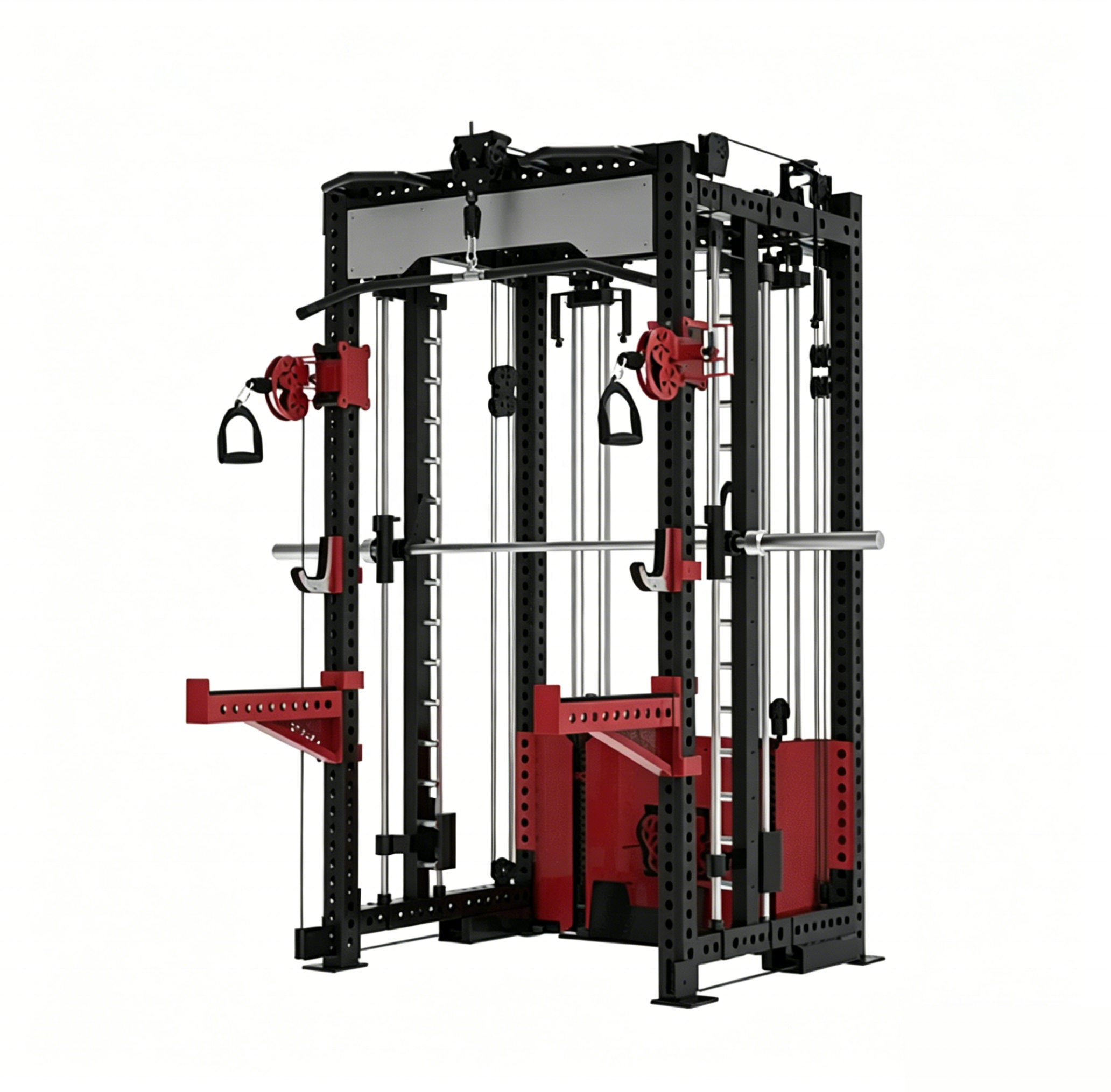 Home Gym Rack With Cables - Multifunctional Home Gym Smith Machine -