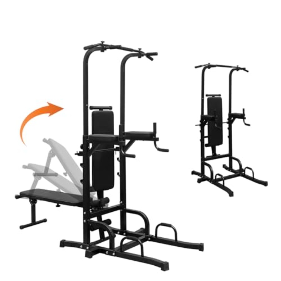 Home Gym Pull Up - Power Tower with Weight Bench Adjustable
