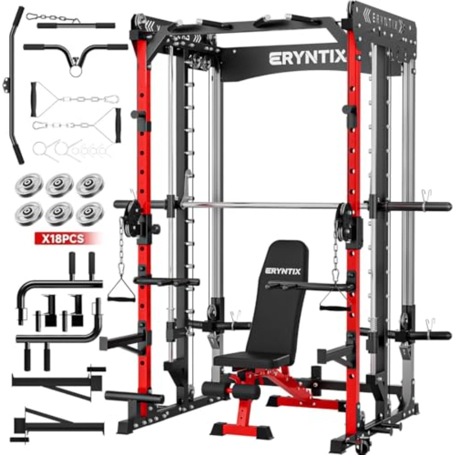 Smith Machine 2600 LBS Capacit - Home Gym Rack With Cables 评论和价格