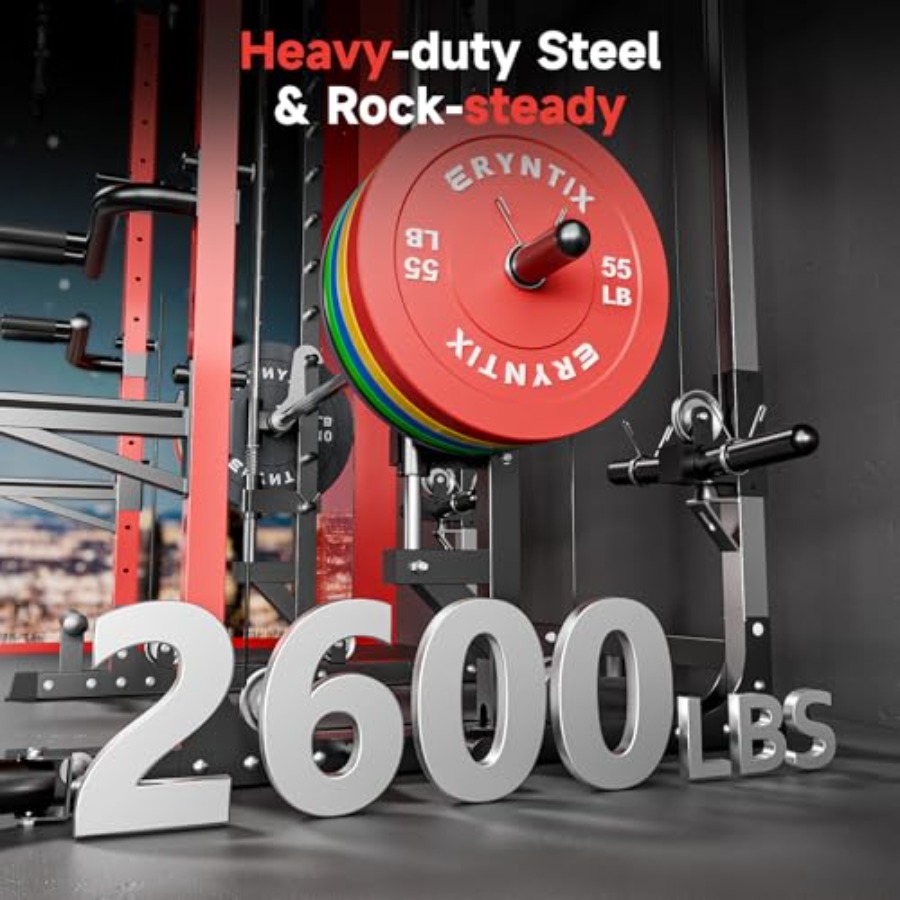 Smith Machine 2600 LBS Capacit - Home Gym Rack With Cables 评论和价格