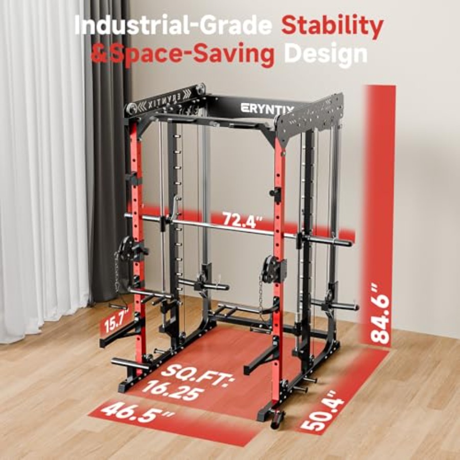 Smith Machine 2600 LBS Capacit - Home Gym Rack With Cables 评论和价格