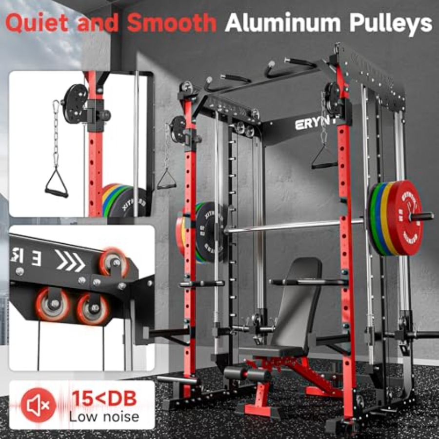 Smith Machine 2600 LBS Capacit - Home Gym Rack With Cables 评论和价格