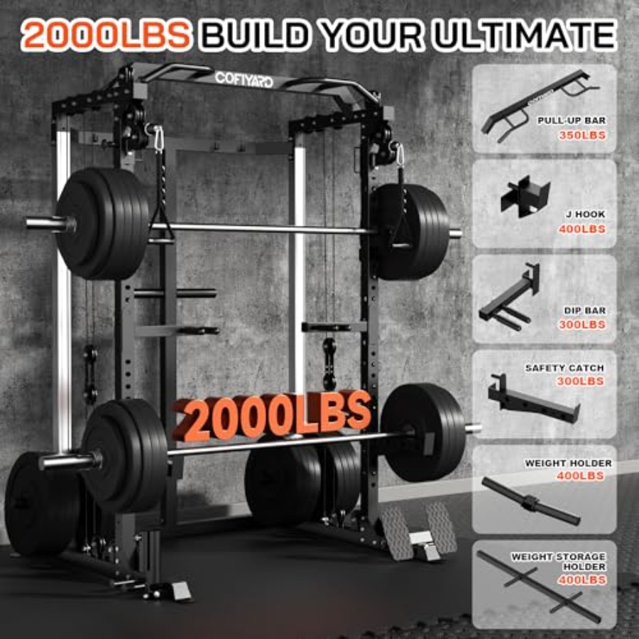 Power Cage Power Rack with Dua - Home Gym Pulley System 评论和价格