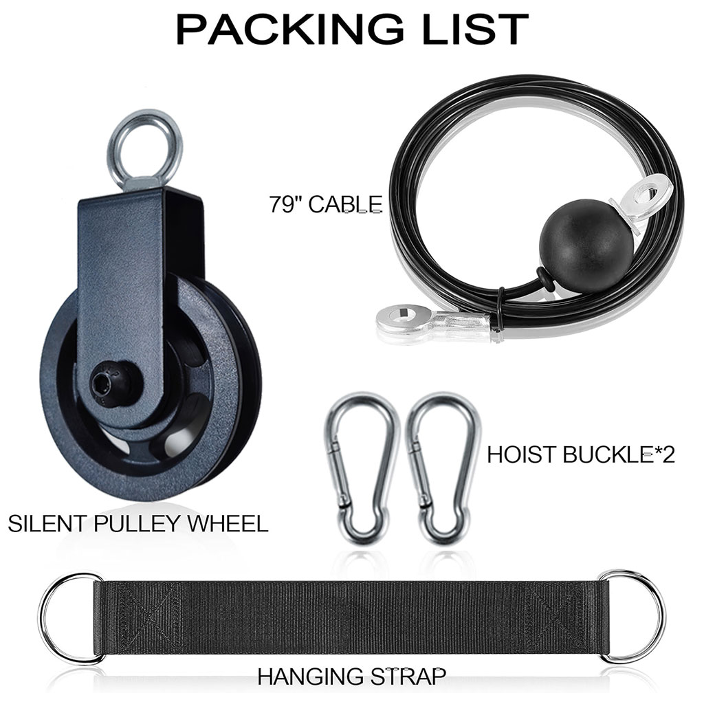 360° Silent Pulley Wheel with  - Home Gym Pulley System 评论和价格