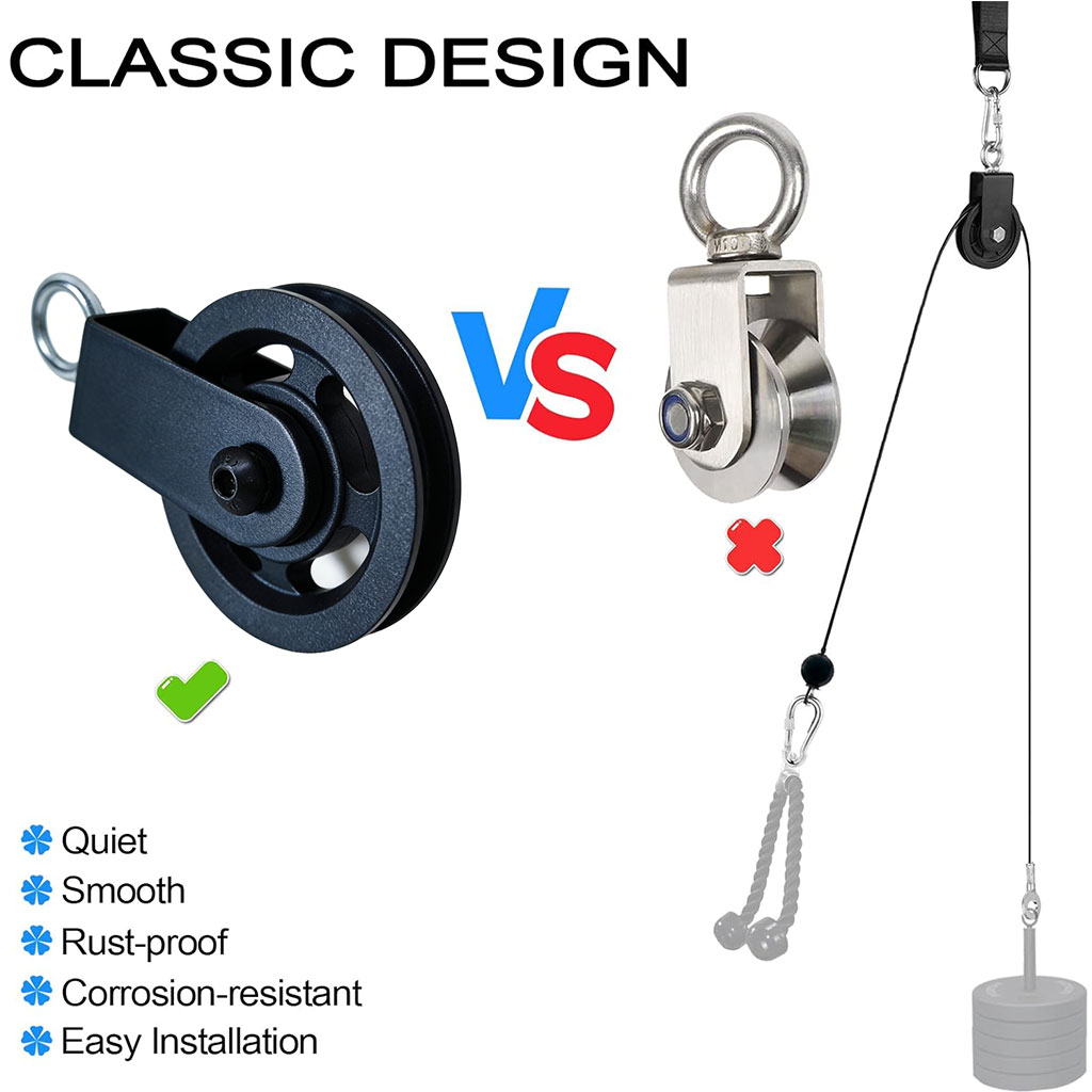 360° Silent Pulley Wheel with  - Home Gym Pulley System 评论和价格