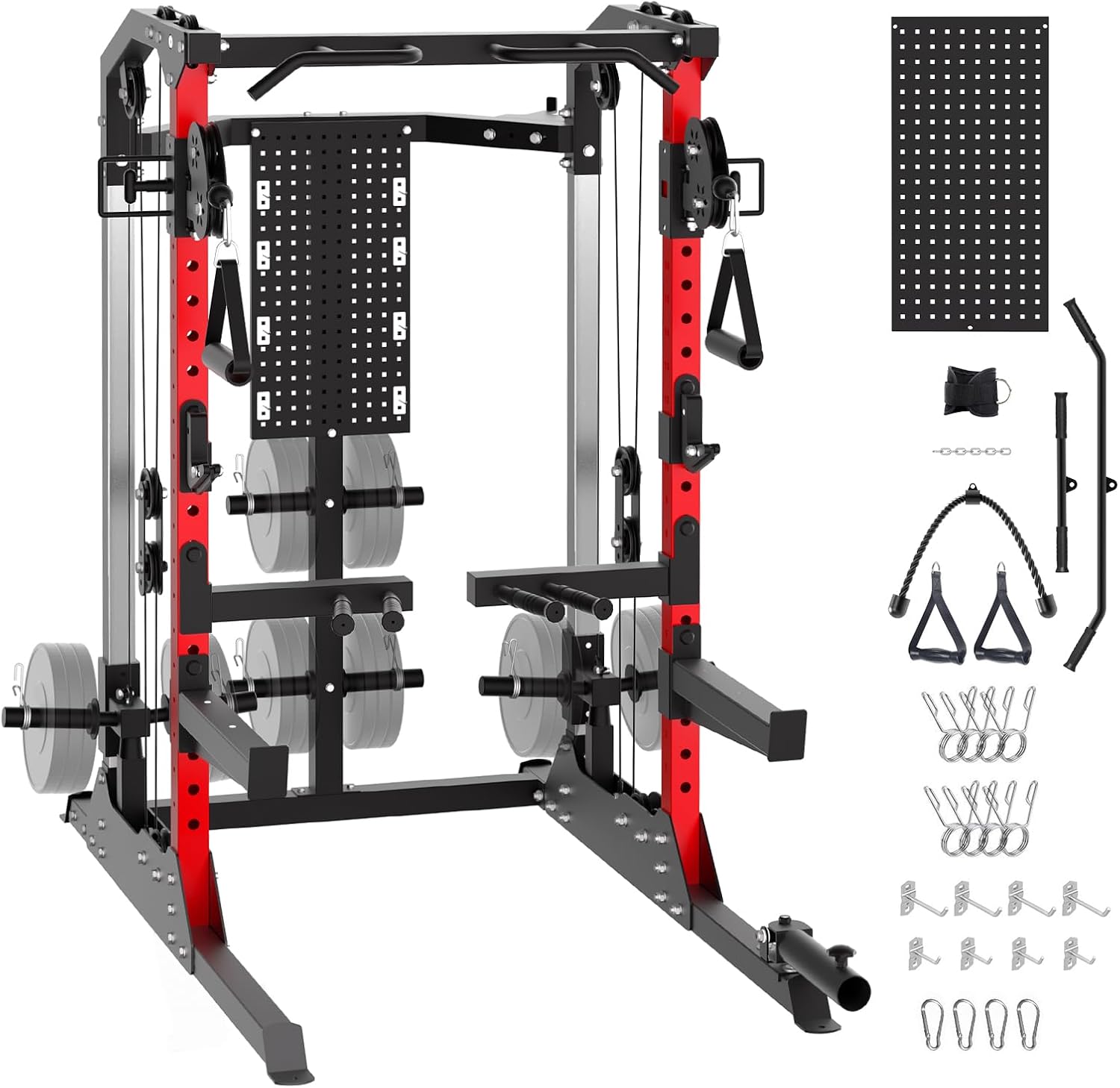 Power Cage, 2000LB Power Rack  - Home Gym Rack With Cables 评论和价格