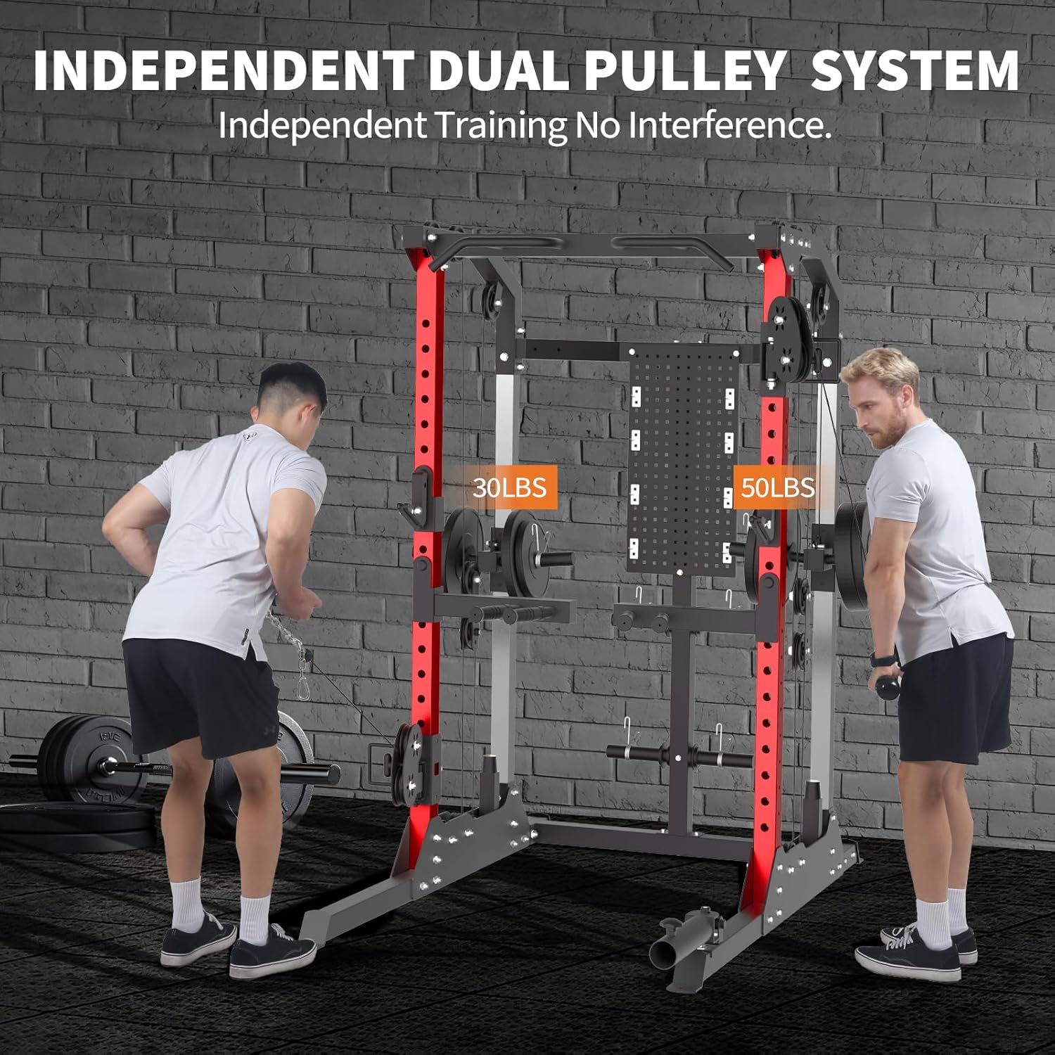 Power Cage, 2000LB Power Rack  - Home Gym Rack With Cables 评论和价格