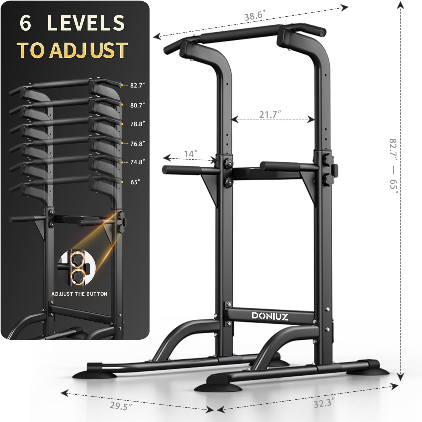 Power Tower Pull Up Bar and Di - Home Gym Pull Up 评论和价格