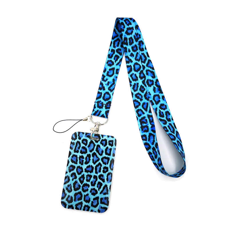 Blue Leopard Print Key lanyard - Home Gym Aesthetic 评论和价格
