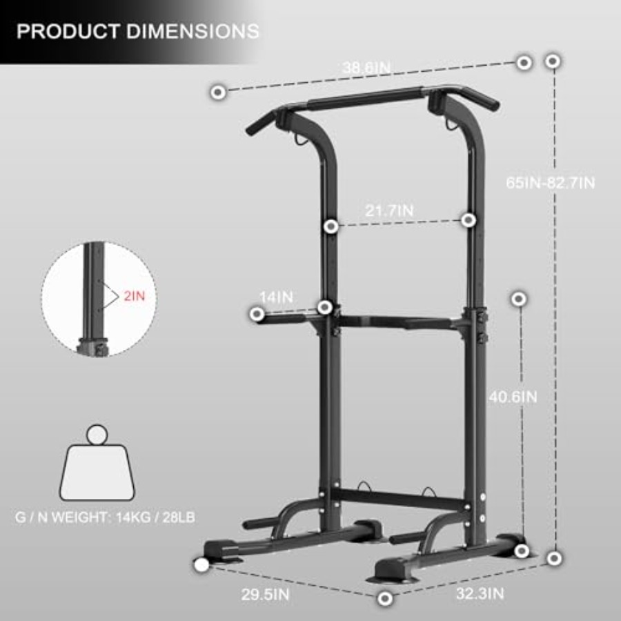 Power Tower Pull Up Bar Height - Home Gym Pull Up 评论和价格