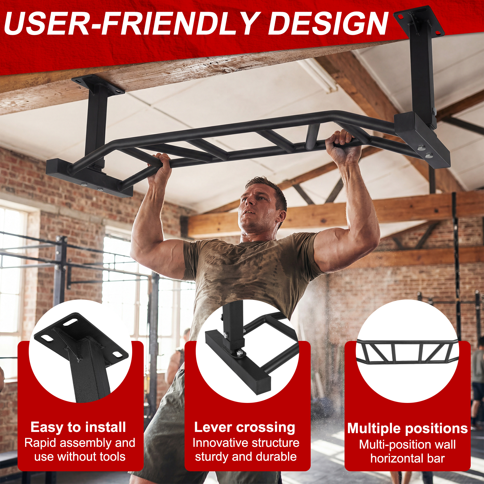 47 Inch Ceiling Mount Pull Up  - Home Gym Pull Up 评论和价格