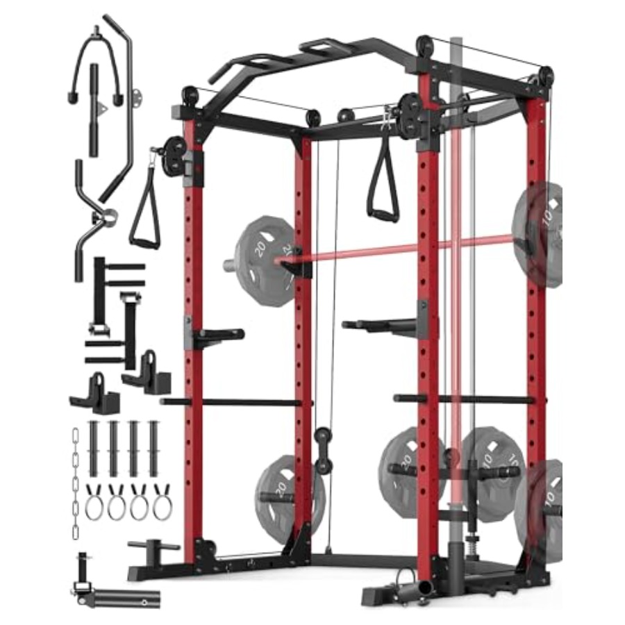 Power Cage Multi-Functional Po - Home Gym Rack With Cables 评论和价格