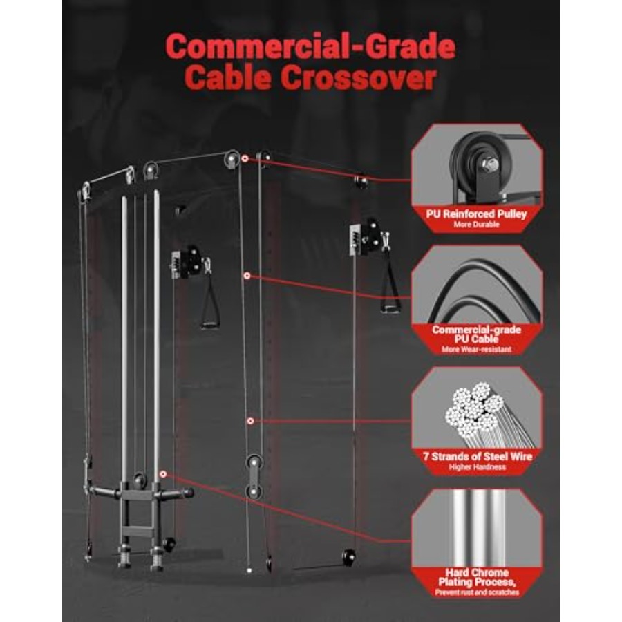Power Cage Multi-Functional Po - Home Gym Rack With Cables 评论和价格