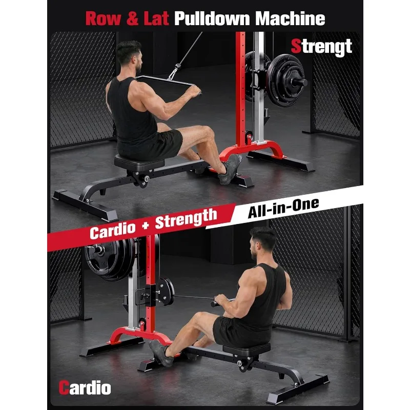YOLEO Smooth Pulley System Pow - Home Gym Rack With Cables 评论和价格