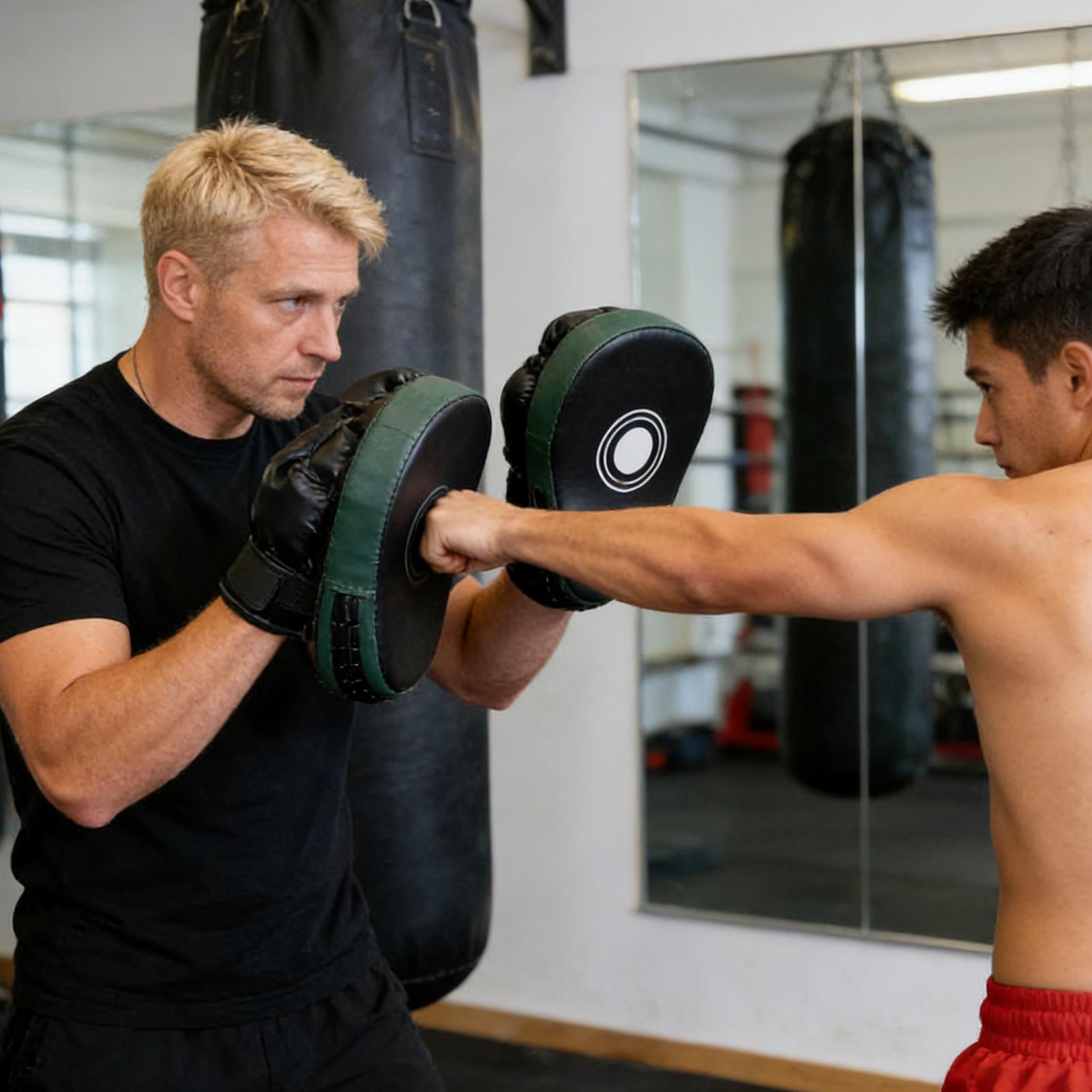 Boxing Pads Mitts PU Leather E - Home Gym Routine 评论和价格