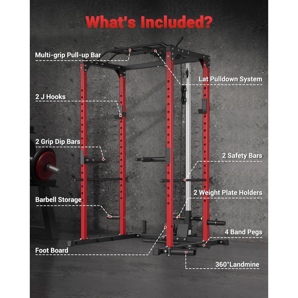 Power Cage, Power Racks for Ho - Home Gym Pulley System 评论和价格