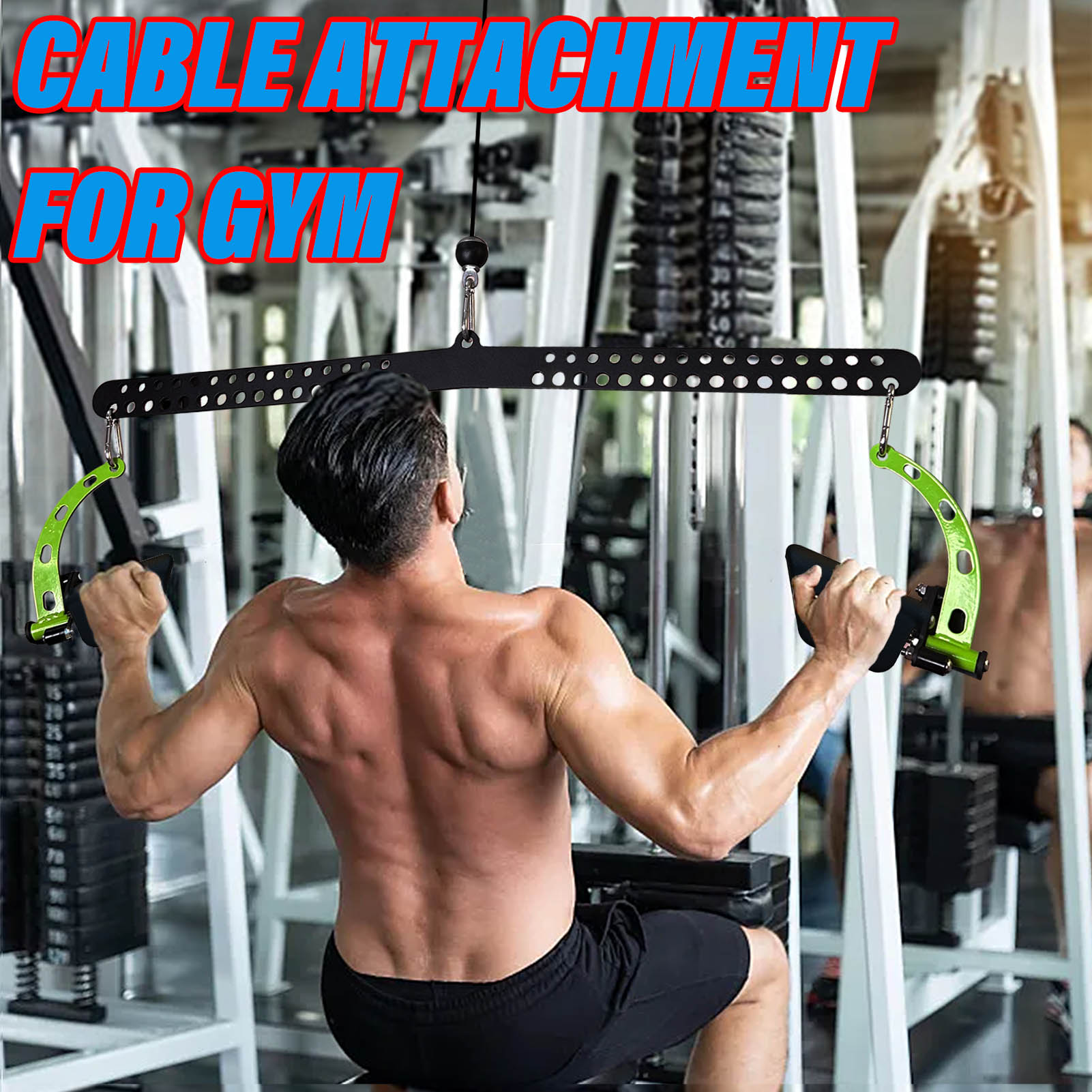 Multi-Grip LAT Pull Down Bar f - Home Gym Pulley System 评论和价格