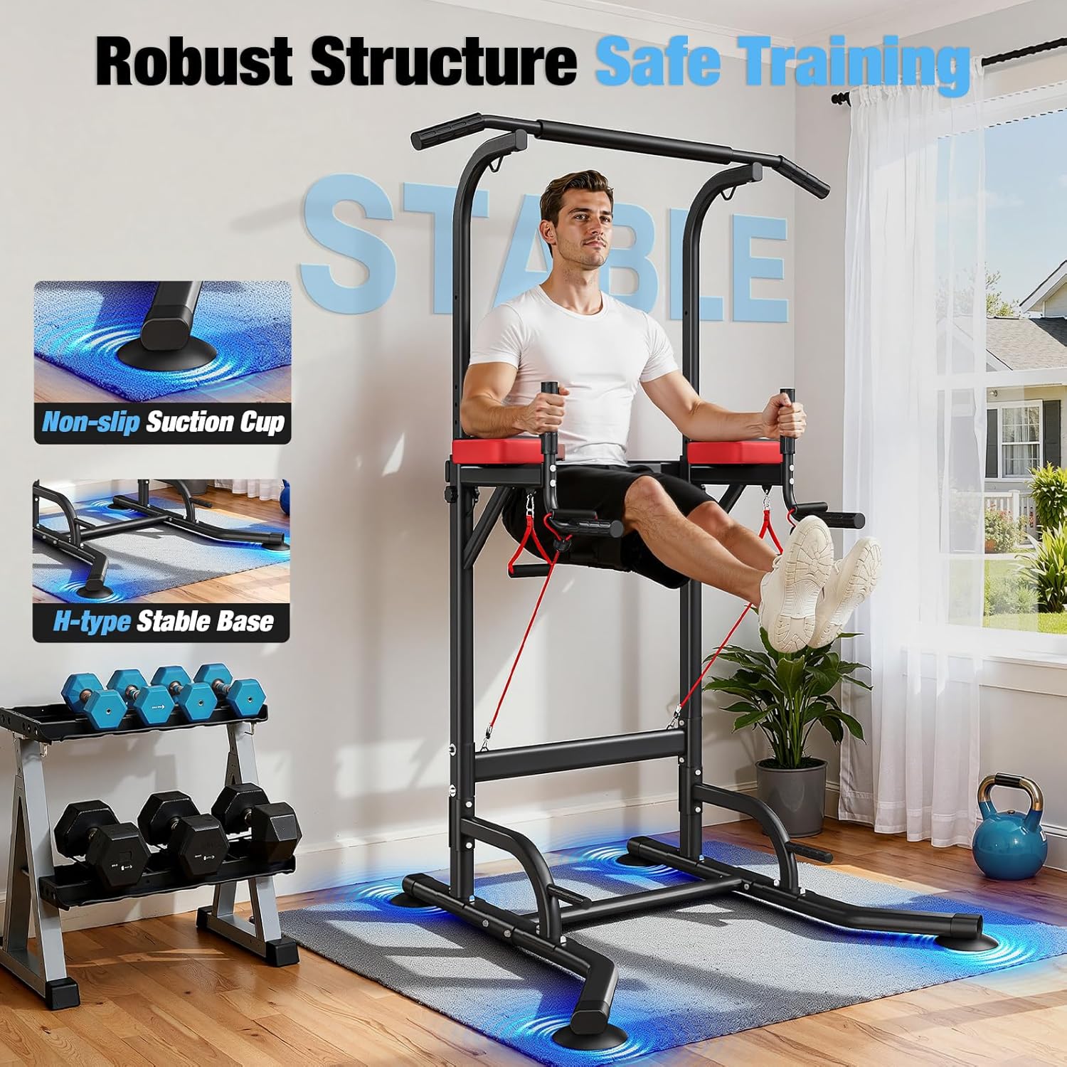 Heavy-Duty Power Tower Pull Up - Home Gym Pull Up 评论和价格