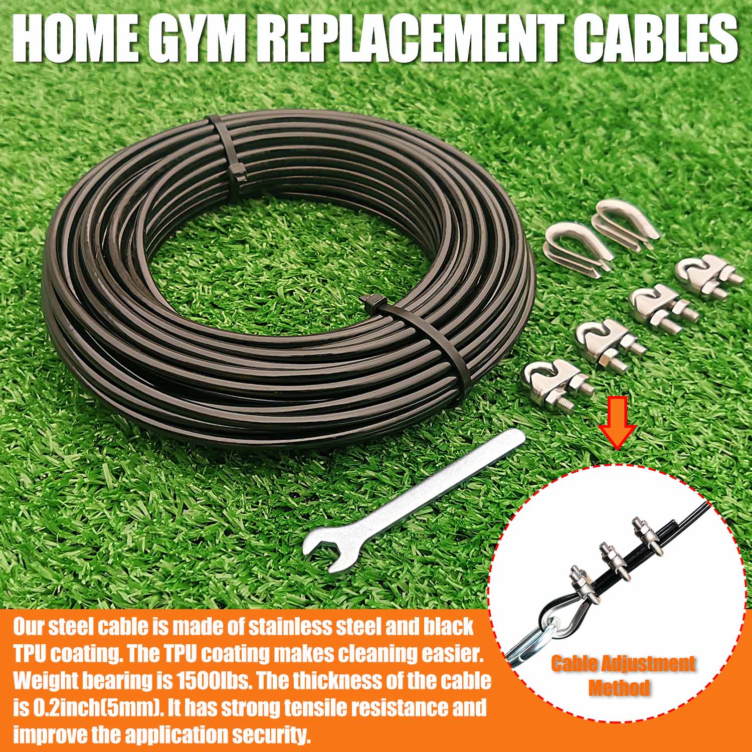 Pulley Cable for DIY Home Gym  - Home Gym Pulley System 评论和价格