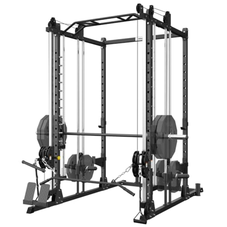 All-in-One Power Rack with Smi - Home Gym Rack With Cables 评论和价格