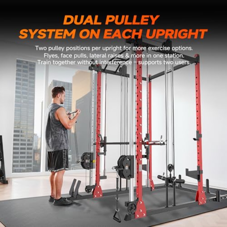 All-in-One Power Rack with Smi - Home Gym Rack With Cables 评论和价格