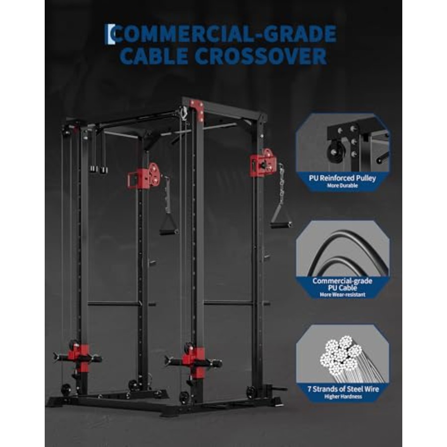 Heavy-Duty Home Gym Power Cage - Home Gym Rack With Cables 评论和价格