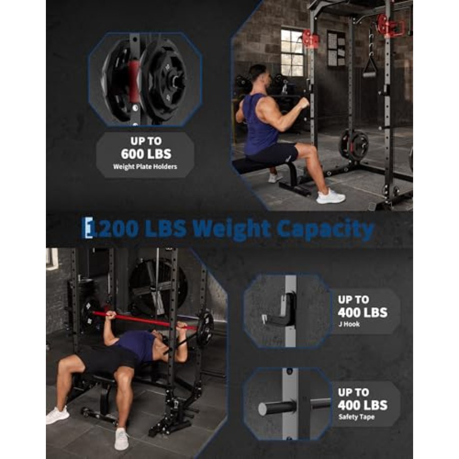 Heavy-Duty Home Gym Power Cage - Home Gym Rack With Cables 评论和价格