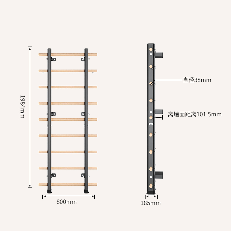 Wooden Swedish Ladder, Wall Mo - Home Gym China 评论和价格