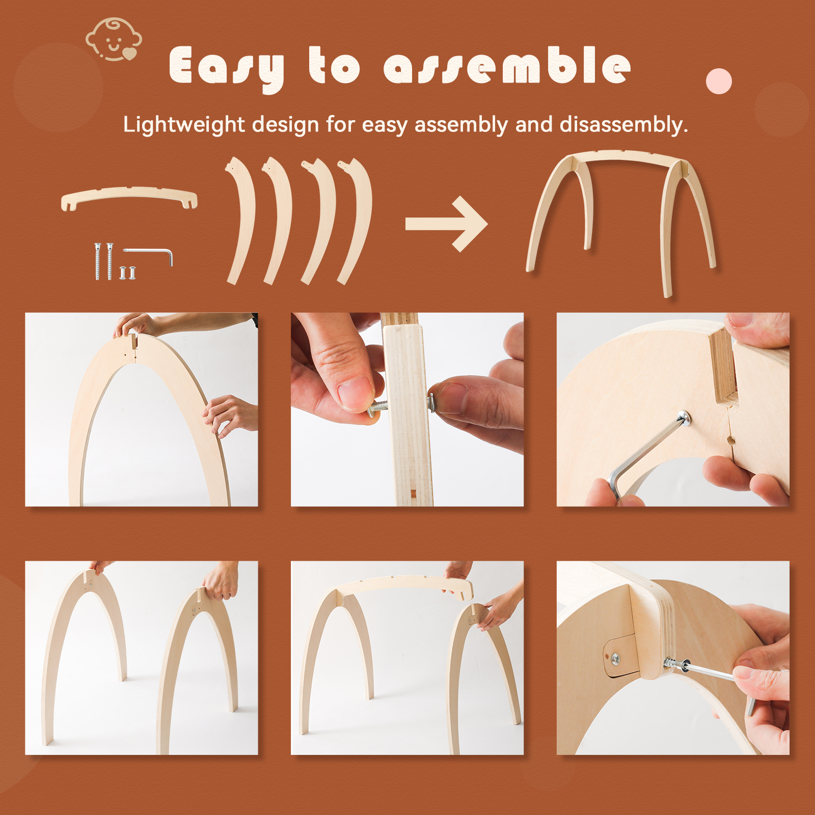 Baby Wooden Toys Play Gym Ordi - Home Gym Aesthetic 评论和价格